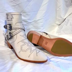 Frye Ellen Deco Buckle Booties